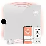 Klarstein Elektroheizung, Konvektor-Heizung mit Bodenrollen, Mobile Energiesparend, Leise Elektrisch, Standgerät Heizkörper mit Thermostat & App-Steuerung, 1000 W