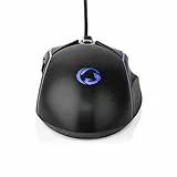 NEDIS Gaming Mouse - Verdrahtet - 800/1200 / 2400/3200 / 4800/7200 DPI - Einstellbar DPI - Anzahl Knöpfe: 6 - Rechtshändig - 1.50 m - LED