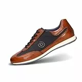 bugatti Herren-313-93908-Schnürhalbschuhe,Cognac/dunkelblau,42