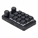Luqeeg Mechanische Tastatur mit 12 Tasten, 2,4 G Kabellose Schaltertastatur, Programmierung, Makro-Mini-Tastatur mit Knöpfen, Mechanische Tastatur, Gaming-Tastatur, Funktionstastatur