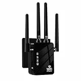 Aenxwa WLAN-Extender-Signalverstärker für bis zu 6.000 m² und 60 Geräte, WLAN Verstärker mit großer Reichweite und Ethernet-Anschluss, Zugangspunkt, 1-Tasten-Einrichtung