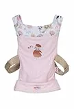 BABY born Babytrage - Puppentrage für Kinder mit 2 Blickrichtungen & verstellbarem Gurt - Rosa Trage mit Blumendetails - Puppenzubehör für alle Puppen der Größe 36 cm & 43 cm