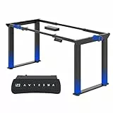 FLEXISPOT Height-Adjustable Desk, Four-Legged Table Frame, Electric with 2 Motors, LED Display, 3 Memory Slots and seat Reminder, ideal for Office and Dining Table, 150 kg Load Capacity (Black)