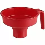 Fackelmann Einfülltrichter – Robust & Spülmaschinenfest, PP, Rot, 160x137x79mm, Hängbar, Designed in Germany