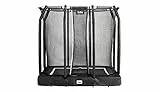 Salta Premium Ground - Bodentrampolin mit Sicherheitsnetz - Rechteckig - 214 x 153 cm / 305 x 214 cm / 366 x 244 cm (214 x 153 cm, Schwarz)
