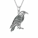 MUUYON Rabe Kette aus 925er Sterlingsilber für Damen