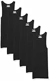 Amazon Essentials Herren Leichte Tankunterhemden, 6er-Pack, Schwarz, XXL
