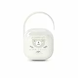 Suavinex, Schnullerbox für 2 Schnuller, hygienische Aufbewahrungstasche mit flexiblem Henkel für Kinderwagen oder Tasche, sicherer Verschluss, ab 0 Monate, Wild&Free-Kollektion, Beige