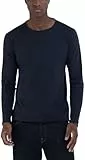 Replay Herren Langarmshirt mit Rundhalsausschnitt, Blau (Night Blue... 067), XL