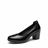 DREAM PAIRS Damen Chunky Geschlossene Zehe Niedrige Blockabsätze Arbeit Pumps Bequeme Runde Zehe Kleid Hochzeitsschuhe,Size 40,Schwarz,SDPU2230W-E