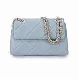 Gladdon Handy Umhängetasche Damen Gesteppte Handtasche Crossbody Taschen Vegan Leder Schultertasche mit Kartenschlitz Verstellbar Abnehmbar Schultergurt,Blau