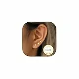 RAJPUTANA 3 Paare Kleine Ohrringe Gold für Damen Set Hypoallergen Ohrstecker Gold Zartes Stern Ohrstecker Ohrringe 925 Silber Set Schmuck Geschenke