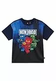 Kabooki LEGO® NINJAGO® T-Shirt für Jungen - Kurzarmshirt mit Lloyd, Kai & Jay Print | Weiche Baumwolle/Polyester für scharfe Farben | Perfekt für den Alltag