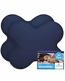 Kissenbezug Nachtblau Doppelpack, Perfekt für ACAMAR Seitenschläfer-Kissen, Baumwolle (Double Jersey), Bügelfrei & trocknergeeignet, Kissenhüllen 2er Set mit Reißverschluss, Oeko-Tex Zertifiziert