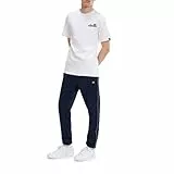 Ellesse Herren Voodoo T-Shirt, Kurzarm, Einfarbig, Regular Geschnitten, Weiß, L EU