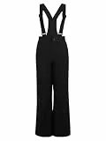Ziener Kinder ABOL Ski-Hose/Schnee-Hose | wasserdicht, Träger, PFC frei, Black, 164