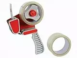 Perel Packband-Handabroller, 2 Rollen, Profi-Qualität