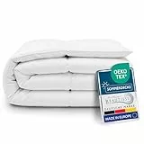 Beautissu BeauNuit SD Bettdecke 135x200 cm Sommer – Leichte Sommerdecke für Allergiker geeignet – Dünne Steppdecke Atmungsaktive Kühlende Decke Sommerdecke leicht