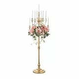Sziqiqi Gold Kerzenständer Kerzenhalter für Stabkerzen: 13-Arming Bodenkerzenständer Groß - 130cm Hoch Kerzenleuchter Vintage für Weihnachtsdeko Home Wohnzimmer Schlafzimmer Esszimmer Deko