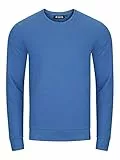 riverso Pullover Herren RIVPhillip Regular Fit Sweatshirt Rundhals Langarm Blau S, Größe:S, Farbe:Middle Blue (19300)
