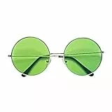 W WIDMANN MILANO Party Fashion - Brille 70er Jahre, mit farbigen Gläsern, Hippiebrille, Schlagerstar, Fasching