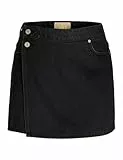 JJXX Damen Jxgreta Hw Skort DNM Ln, Black Denim, L