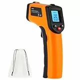ABOHU Infrarot Thermometer, Laser Temperaturmessgerät(nicht für Menschen), Digital Laser Temperaturpistole, berührungslos Thermometerpistole für Kochen/Grillen/Gefrierschrank