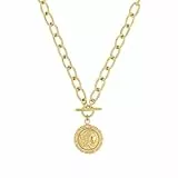 NOELANI Kette mit Anhänger Edelstahl Damen Halsschmuck, Gold, Kommt in Schmuck Geschenk Box