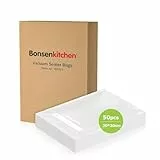 Bonsenkitchen Vakuumierbeutel 50 Beutel 20x30 cm, Profi-Folienbeutel für alle Vakuumiergerät, vakuumbeutel für lebensmittel, Sous Vide Gefrierbeutel, Einschweissbeutel, BPA-frei, VB3213