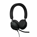 Jabra Evolve2 40 SE Kabelgebundenes Stereo-Headset mit Geräuschunterdrückung, Mikrofon und USB-C/A-Kabel - MS Teams-Zertifiziert, kompatibel mit Allen Anderen Plattformen - Schwarz
