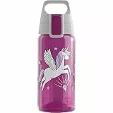 Sigg - Trinkflasche Kinder - Viva One Unifly - Für Kohlensäurehaltige Getränke Geeignet - Auslaufsicher - Spülmaschinenfest - BPA-frei - Sport & Schule - Rosa mit Einhorn - 0,5L