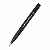 Pentel SESP15-AX Brush Sign Pen Pigment mit pigmentierter Tinte, Faserschreiber, pinselähnliche Spitze, schwarz, 1 Stück