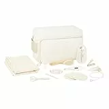 Babymoov Baby-Pflegeset Neugeborene Curl White - 11-teiliges Babyzubehör inkl. Nasensauger, Beißring, Thermometer - großes Format (6L), elegant & praktisch - ideales Geschenk zur Geburt