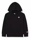 Champion Jungen Legacy Basics B-Ultralight Powerblend Fleece Kapuzenpullover, Schwarz, 11-12 Jahre