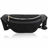 Cord Bauchtasche, Hüfttasche für Sport Outdoor Stadt, Fanny Pack Bauchtasche Festival Damen Bauchtaschen zum Einkaufen Dating Reisen und Arbeiten(Schwarz)