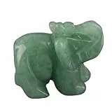 FTVOGUE Naturstein Elefant Figur Jade Geschnitzte Glücklicher Elefant Artware Home Decoration Einrichtungsgegenstand 1,5 Zoll(07)