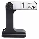 TOPINCN Ewiger Kalender, Desktop-Kalender, Dekoration, Klappkalender, Stressabbau, Ornament, Monat, Datum und Tagestafeln, Klappkalender für Wohnzimmer, Schrank, Büro, Dekoration (Black)
