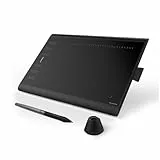 HUION Inspiroy H1060P Grafiktablett mit 10 x 6,25 Zoll Arbeitsfläche, Batterielosem Eingabestift und 12 Hotkeys, Zeichentablett für Win, Mac, Android,Ideal zum Zeichnen, Online-Unterricht und Arbeiten