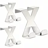 RICOO 3 x Türhaken zum Einhängen Edelstahl Haken Badezimmer MH031Sx3 Garderobenhaken Kleiderhaken Tür Garderobe Bademantel- & Handtuchhaken ohne Bohren Türgarderobe Türhänger Metallhaken Jackenhaken