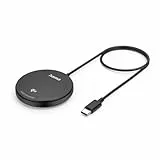 Hama Magnetisches kabelloses Qi-Ladegerät 15W (Qi2-zertifiziertes Ladegerät, Qi-Ladepad Fast Wireless Charger, MagSafe-kompatibel induktiv als Handy-Ladestation iPhone 15/14/13/12/AirPods uvm) schwarz