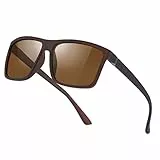 suoso Polarisiert Sonnenbrille Herren Damen Unisex Schwarz Retro Ultraleicht Rahmen UV400 Shutz Sonnenbrillen Polarisierte Klassische Brille für Fahren Geschäftsreise Reise Eisblau（cha）