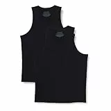 Amazon Essentials Herren Ärmelloses Unterhemd aus Superweichem Modal, 2er-Pack, Schwarz, M