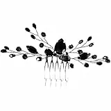 minkissy Haarschmuck Aus Schwarzem Kristall Kämme Für Frauen Haarspangen Für Damen Haarschmuck Für Dekorative Haarkämme Vintage Schmücken Legierung Hochzeit Brautjungfer