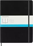 Moleskine Klassisches Notizbuch, Punktierter Notizblock mit weichem Einband und elastischem Verschluss, XL-Format 19 x 25 cm, Schwarz, 192 Seiten