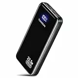 Power Bank 20000 mAh 22.5 W PD3.0 QC4.0 Externer Handyakku PD20W Schnellladen Powerbank mit LCD-Display USB-C Ausgänge und Eingänge Tragbares Ladegerät mit Smartphones