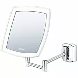 Beurer BS 89 LED Kosmetikspiegel, beleuchtet, zur Wandmontage, 5-fache Vergrößerung, Silver