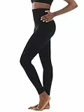 TONEST Shaping Leggings High-Waist figurformend - Blickdichte Leggings Shapewear Damen - formt Bauch, Beine, Po - 4000-MS-CC (L, Schwarz)
