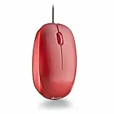 NGS Flame RED Optische Maus von 1000dpi und USB Cable, Computer- oder Laptop-Maus mit 3 Tasten, für Links- und Rechtshänder, Rot