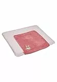 Sterntaler Wickelauflagenbezug Hase Hanni 80x90cm - saugfähige Baumwolle mit abtrennbarem, wasserundurchlässigem Frottee-Mittelteil - niedliche Applikation - Baby Zubehör für Wickeltisch, perlrosa