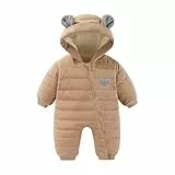 JiAmy Baby Overall Winter 12-18 monate, Schneeanzug Baby Jungen Mädchen Strampler Fleece Gefüttert Warm Outfits Mit Kapuze